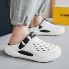 New Couple Models Hole Shoes Summer Women's Sandals Beach Lightweight Men's Slippers Baotou Waterproof Sandals Slippers Men