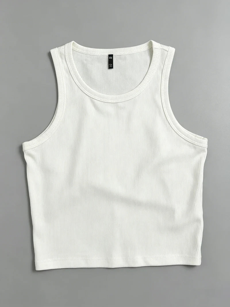 Summer Y2K Push-Up Tank Top Seamless Sporty Sexy Corset Style Casual Women's Mallas Top
