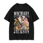Classic Vintage Michael Jackson Graphic T-shirt Men Summer Clothing Fashion Retro Gothic Rock Tshirt Men's New Oversized T Shirt