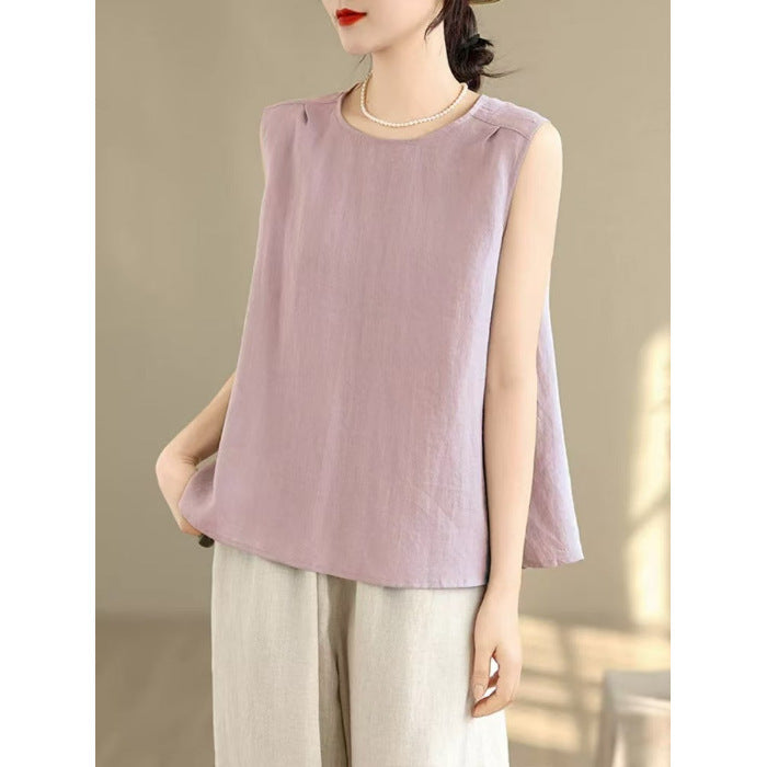 Front And Back Wearable Vest Women's Loose Casual Sleeveless Top
