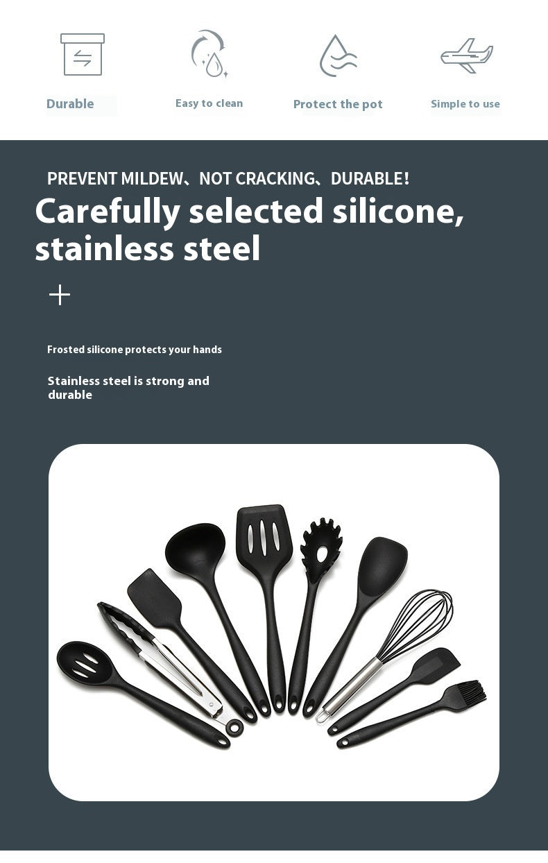 Non Stick Silicone Baking Utensils Black