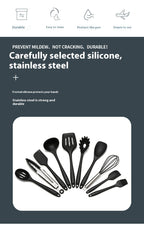 Non Stick Silicone Baking Utensils Black