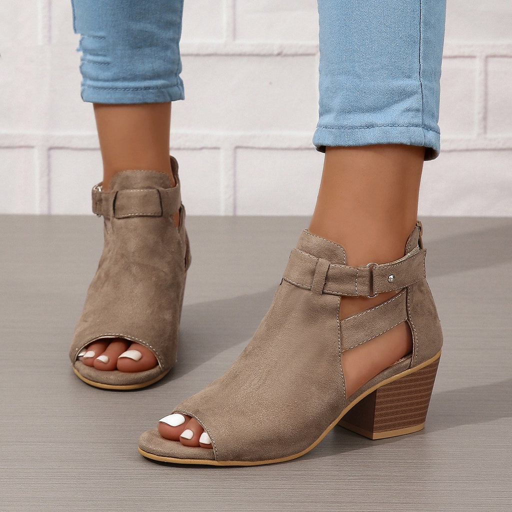 Women's Buckle High Heel Sandals