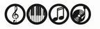Black Music Notes Wooden Wall Home Decor