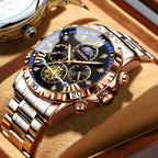 Business Luminous Waterproof Flywheel Quartz Watch