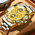 Business Luminous Waterproof Flywheel Quartz Watch