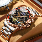 Business Luminous Waterproof Flywheel Quartz Watch