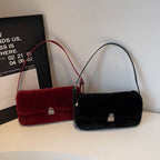 Retro Armpit Fashionable Shoulder Plush Bag
