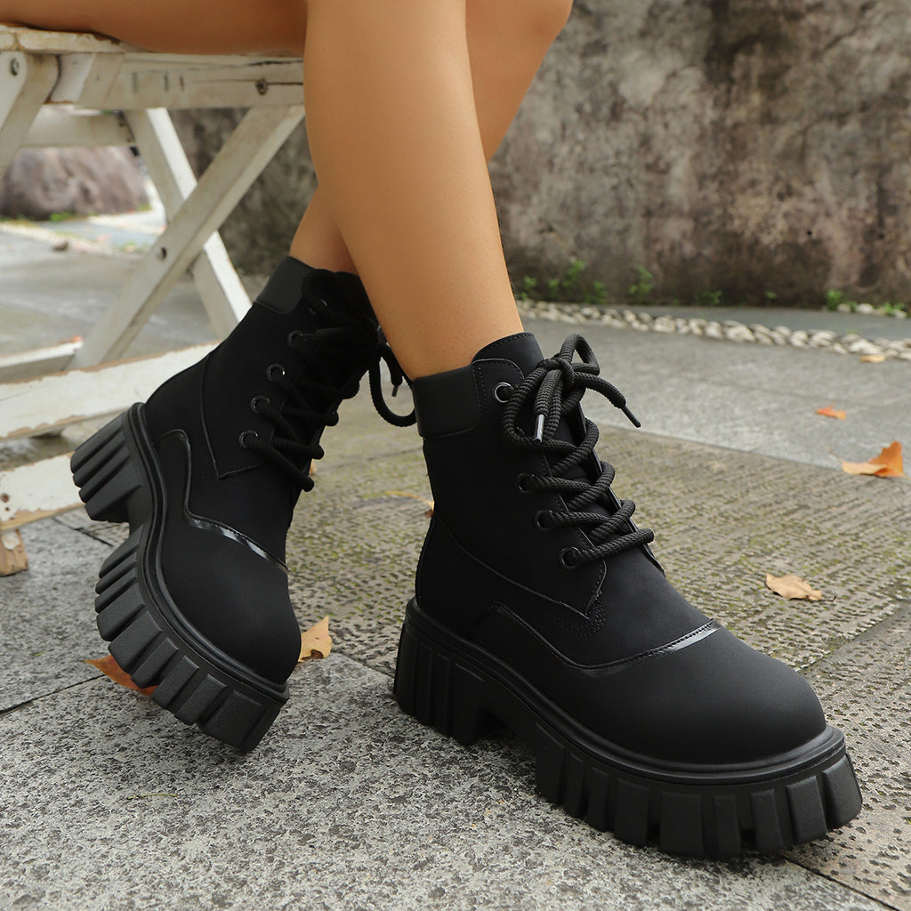 Women's Chunky Plus-size Vintage Ankle Boots