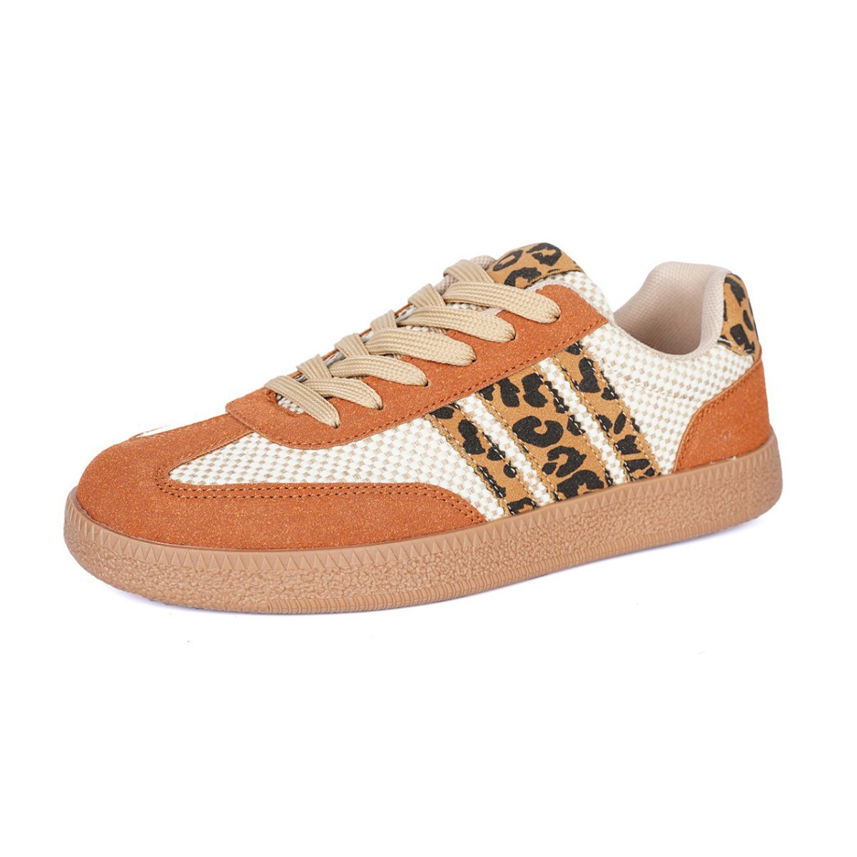 Retro New Arrival Lace-up Color-block Round-toe Contrasting-color Flats