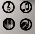 Black Music Notes Wooden Wall Home Decor