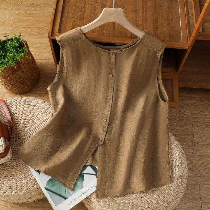 Front And Back Wearable Vest Women's Loose Casual Sleeveless Top